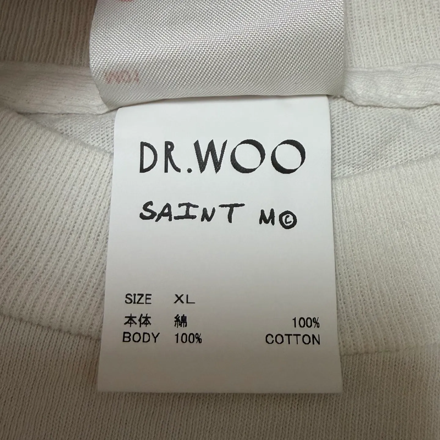 More details SAINT Mxxxxxx × Dr. Woo DW_LS TEE/TATTOO/WHT Dr.Woo joint model TATOO tattoo long sleeve off-white S-XL